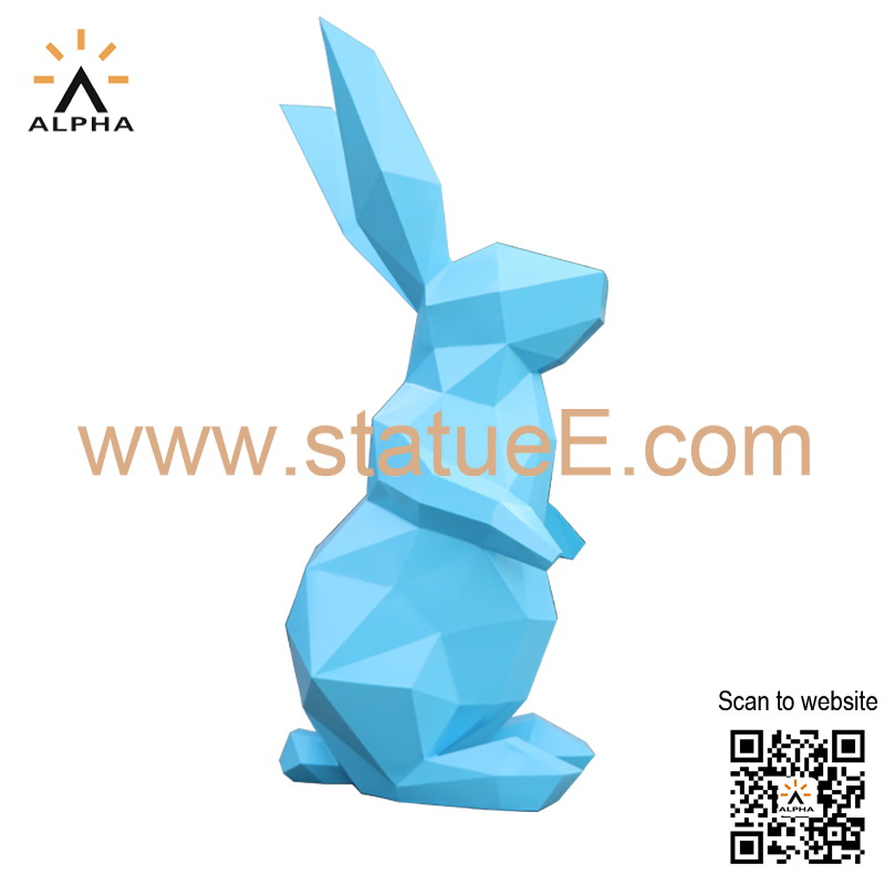 Metal rabbit sculpture
